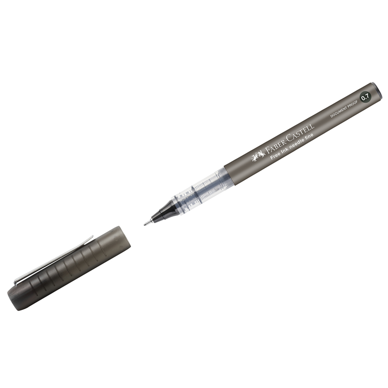 Ручка-роллер Faber-Castell "Free Ink Needle" черная, 0,7мм, одноразовая 348299