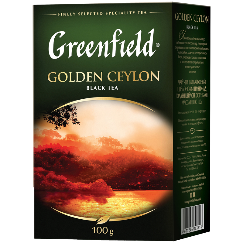 Чай Greenfield "Golden Ceylon", черный листовой, 100г 0351-14-1