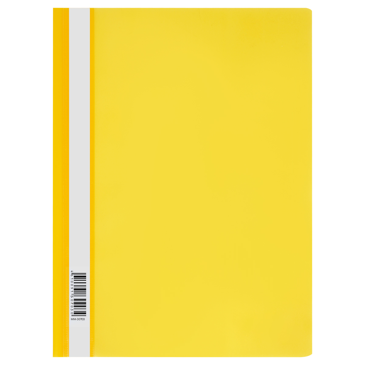 Папка-скоросшиватель пластик. СТАММ А4, 120мкм, желтая с прозр. верхом ММ-30703