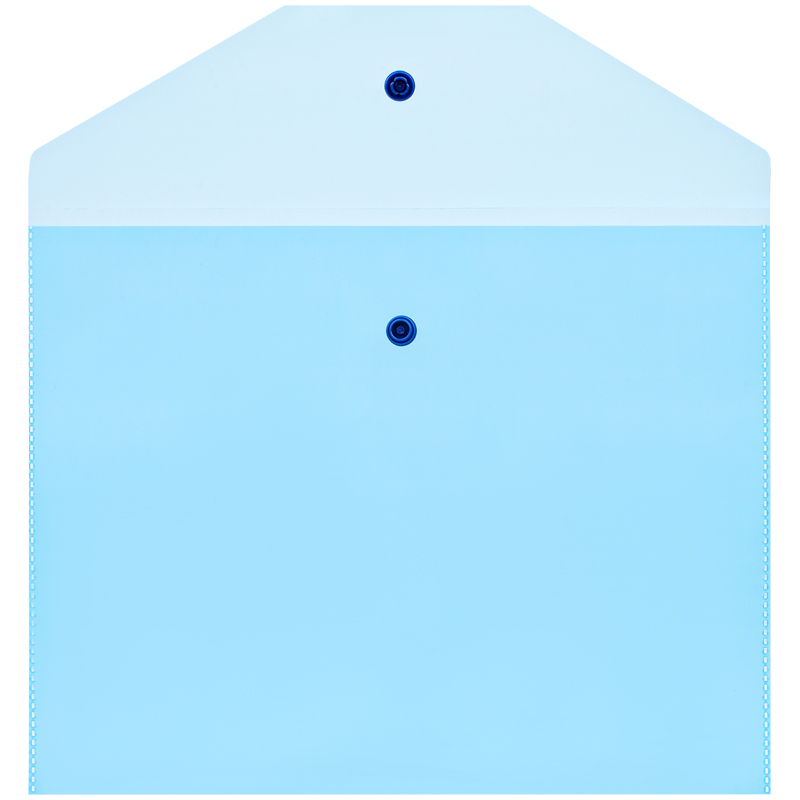 Папка-конверт на кнопке OfficeSpace А5 (190*240мм), 120мкм, полупрозрачная, синяя 344557