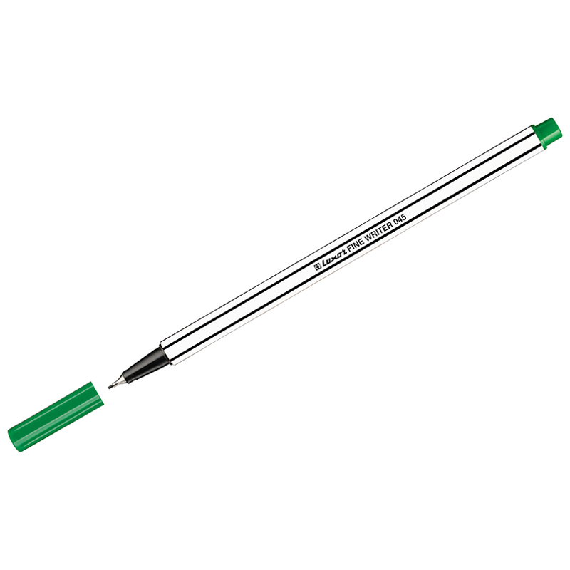 Ручка капиллярная Luxor "Fine Writer 045" зеленая, 0,8мм 7124