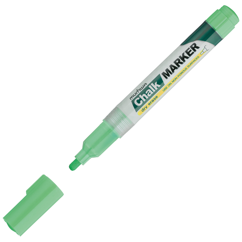 Маркер меловой MunHwa "Chalk Marker" зеленый, 3мм, спиртовая основа, пакет CM-04