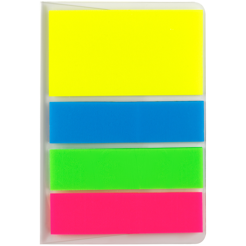 Флажки-закладки OfficeSpace, 45*12мм* 3цв.,+ 45*25мм* 1цв., по 20л., неоновые цвета, европодвес PM_5