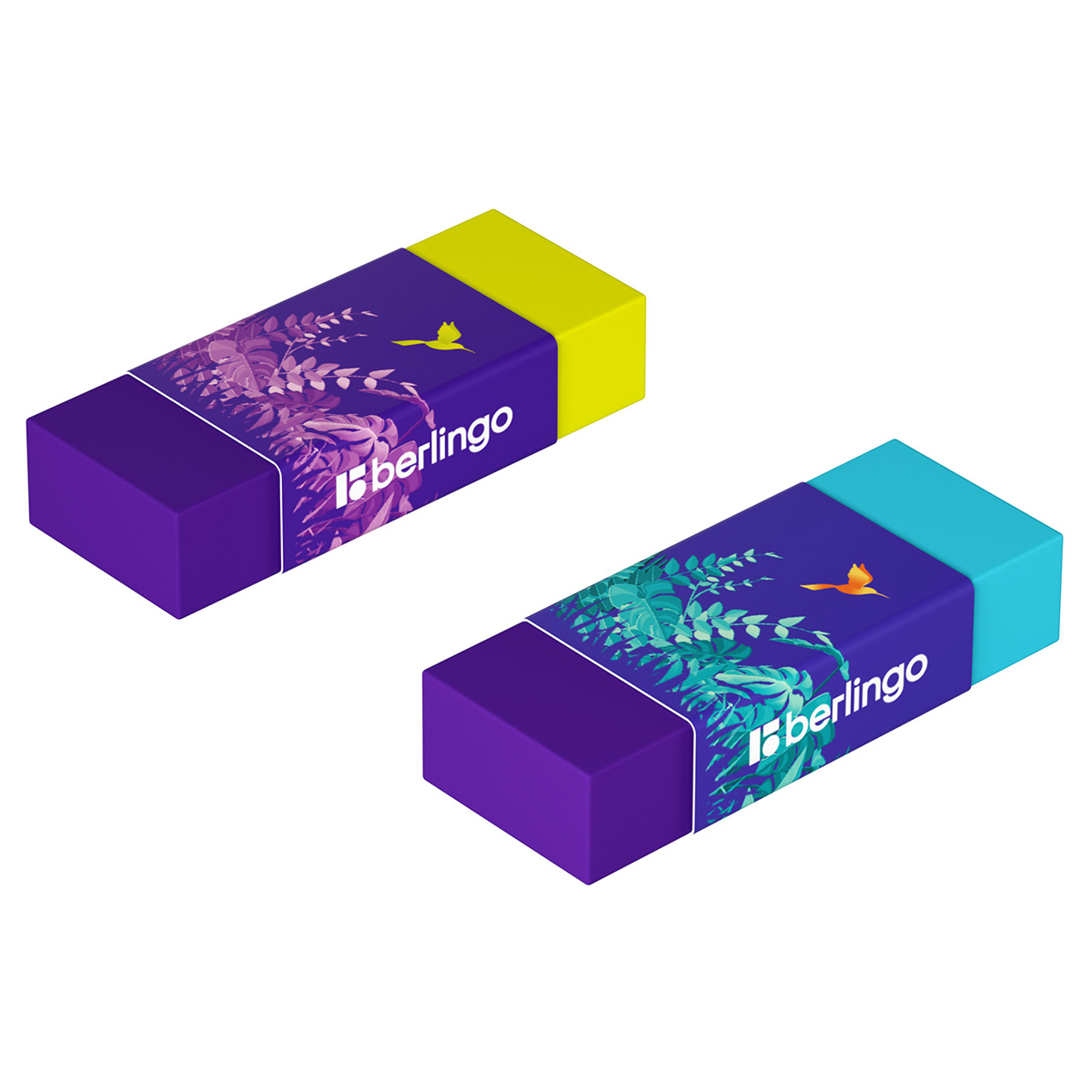 Ластик Berlingo "Flower Art", прямоугольный, Eco-Pvc, 48*18*10мм, ассорти BLc_00S20