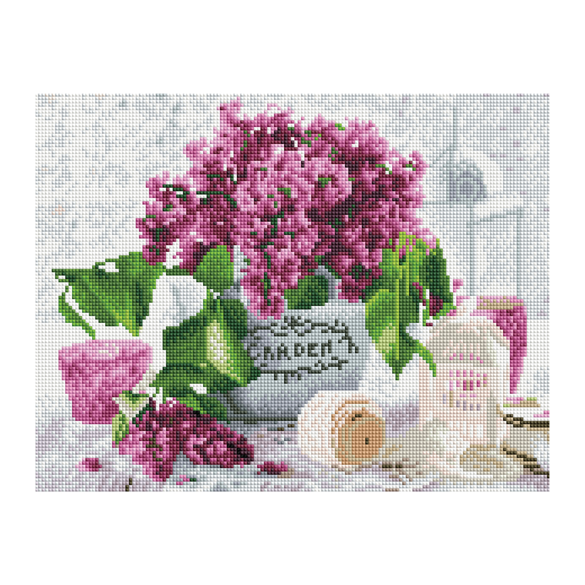 Алмазная мозаика ТРИ СОВЫ "Сирень", 30*40см, холст, картонная коробка с пластиковой ручкой АМ3040_47517