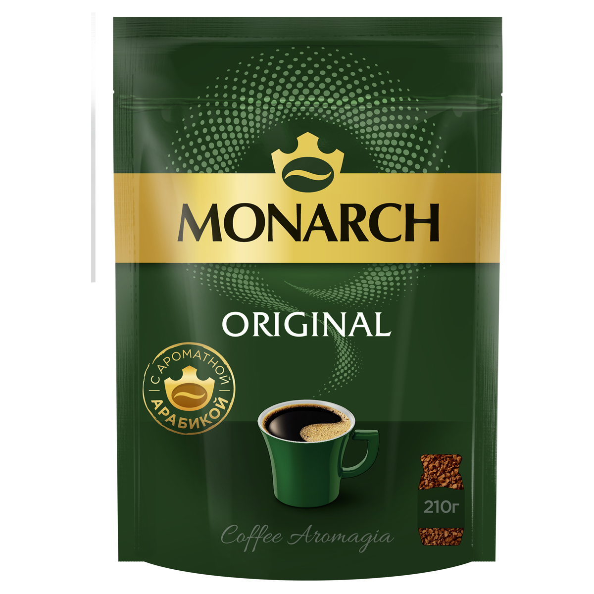 Кофе растворимый Monarch Original, сублимированный, мягкая упаковка, 210г 4000710