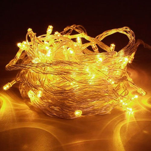 Гирлянда эл. 200л. 16м желтые светодиоды белая нить
