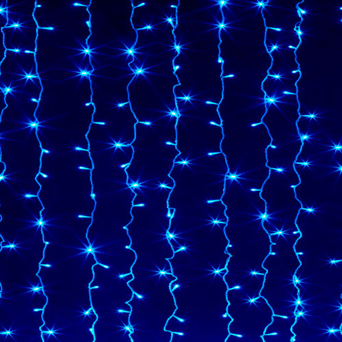 Гирлянда эл. 180л. штора 150*150 синие светодиоды