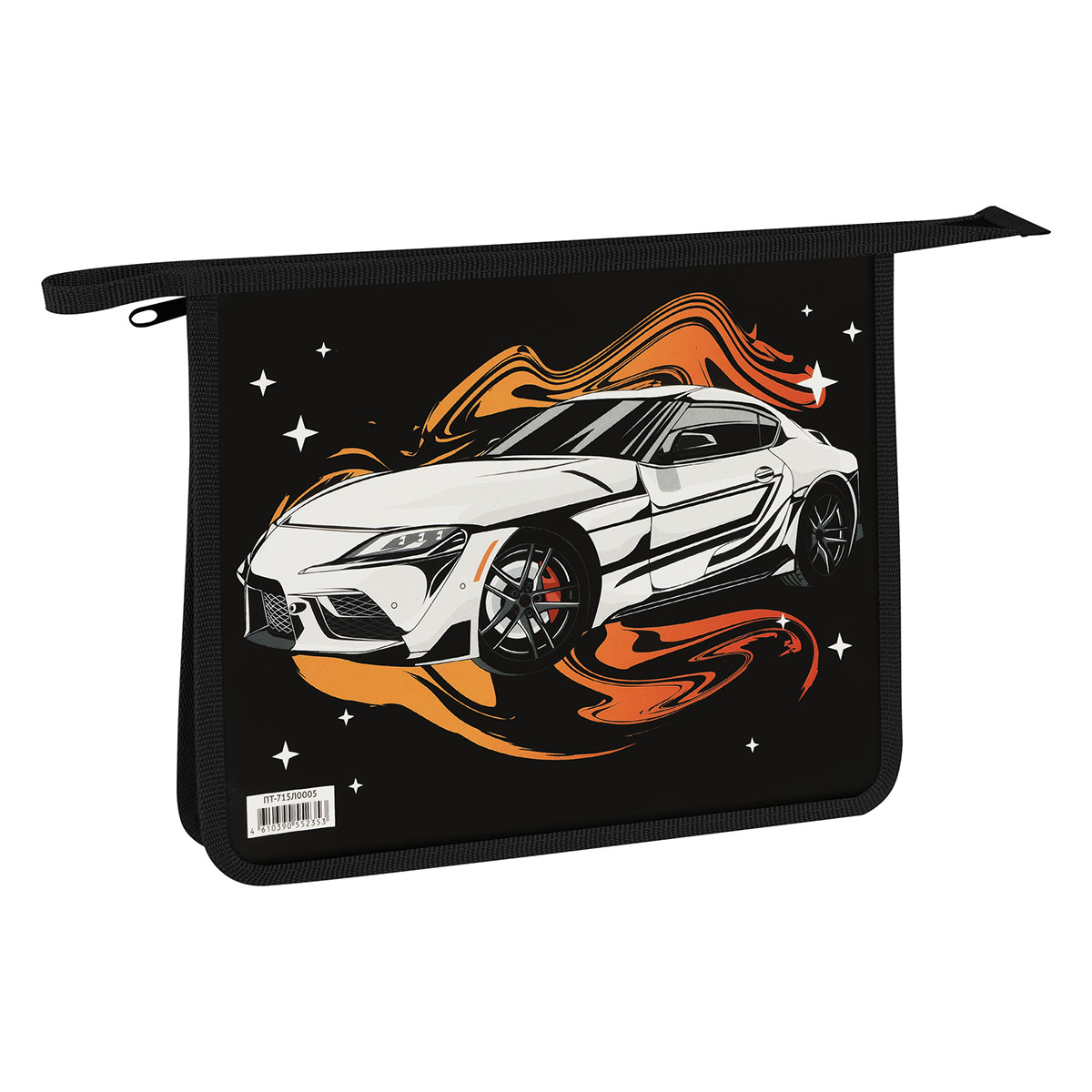 Папка для тетрадей 1 отделение, ArtSpace "Sports coupe", А5, пластик, на молнии ПТ-715Л0005