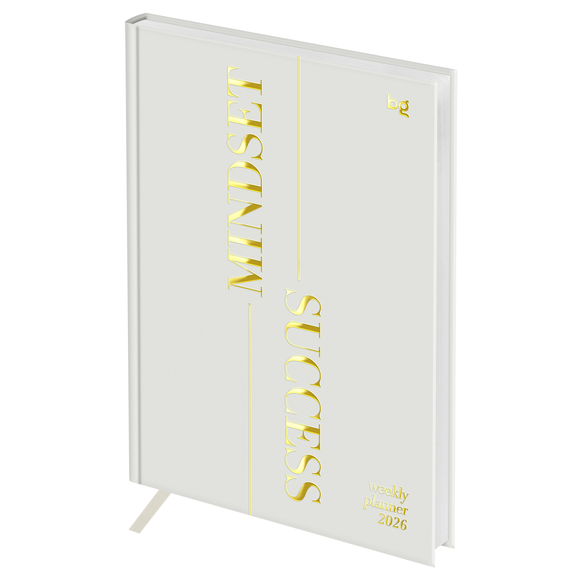 Еженедельник датированный 2026г., А5, 80л., 7БЦ, BG "Mindset. Linen", отд. фольгой 3D Wd_65986