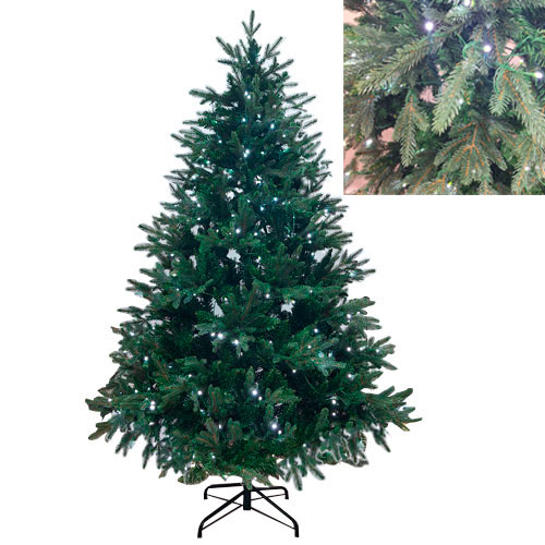 Елка искусственная 150см алтайская с гирляндой, пласт.иголки