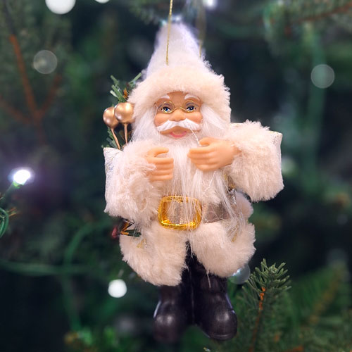 Новогодняя подвеска Санта Клаус в асс-те 17см
