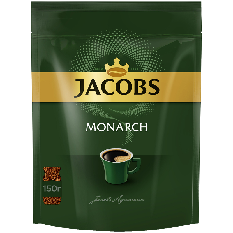 Кофе растворимый Jacobs "Monarch", сублимированный, мягкая упаковка, 150г 4251903/8051498