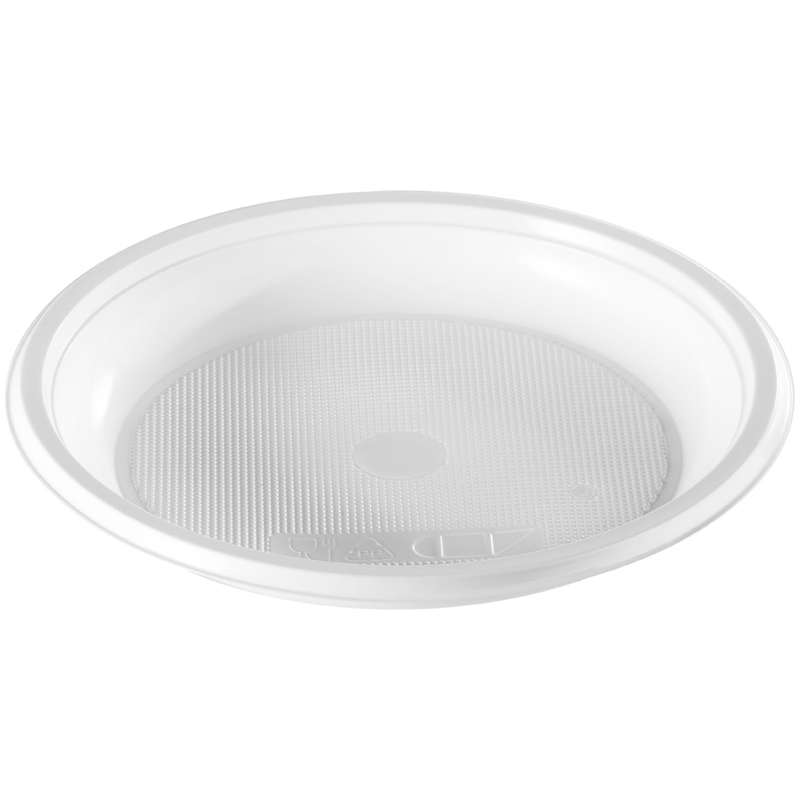 Тарелки одноразовые десертные OfficeClean, набор 100 шт., ПП, белые, 16,5 см 307580