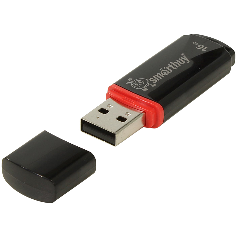 Память Smart Buy "Crown"  16GB, USB 2.0 Flash Drive, черный SB16GBCRW-K