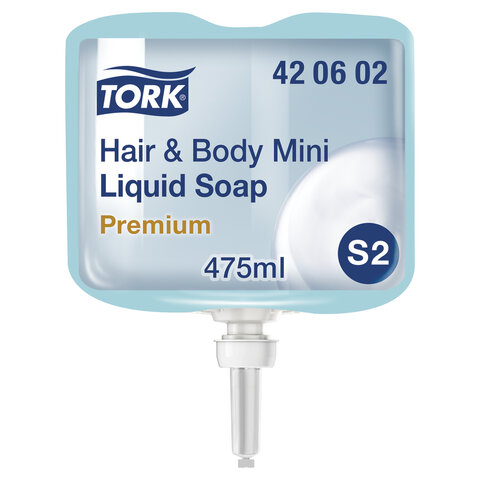 Картридж с жидким мылом-гелем одноразовый TORK (Система S2) Premium, 0,475л, 420602