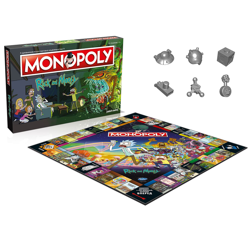 Игра настольная Hasbro "Монополия Рик и Морти ", картонная коробка 33862