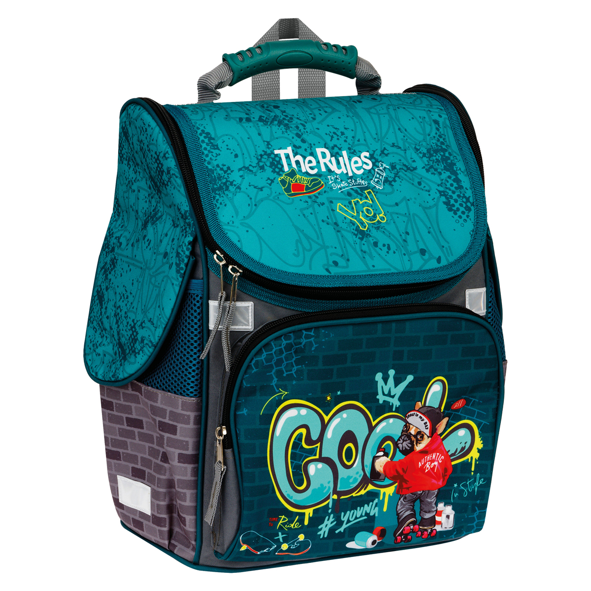 Ранец ArtSpace Junior "Cool" 37*28*21см, 1 отделение, 3 кармана, анатомическая спинка Uni_17775