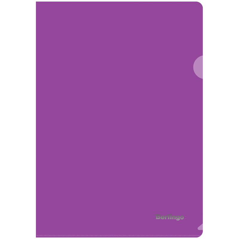 Папка-уголок Berlingo, А4, 180мкм, прозрачная фиолетовая AGp_04107