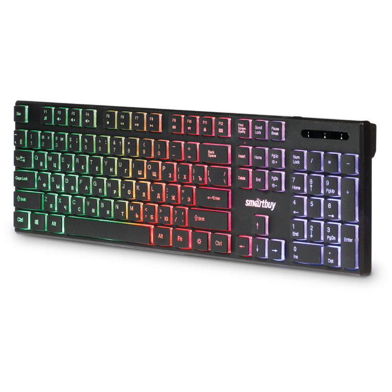 Клавиатура Smartbuy ONE 240, USB с подсветкой, черная SBK-240U-K