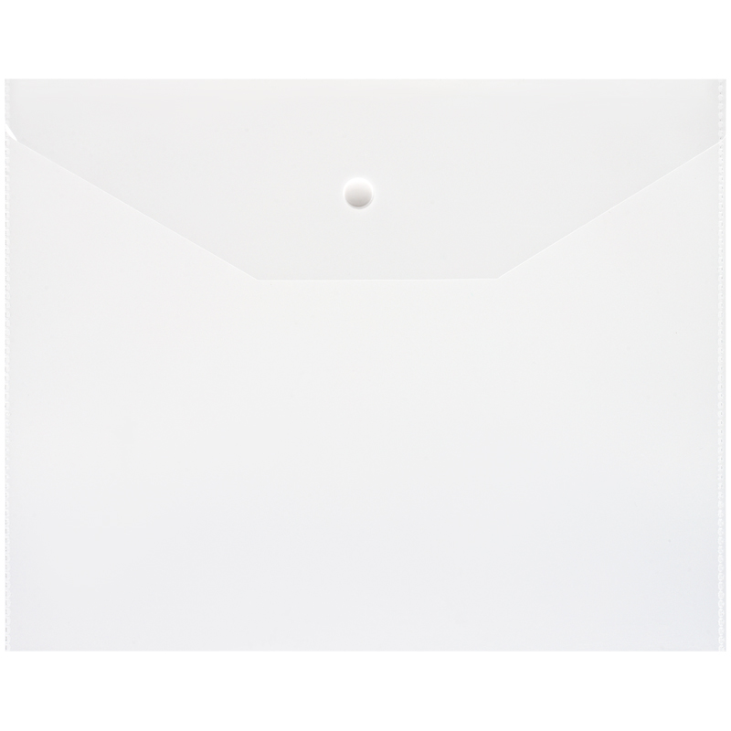 Папка-конверт на кнопке OfficeSpace А5 (190*240мм), 120мкм, прозрачная 344558
