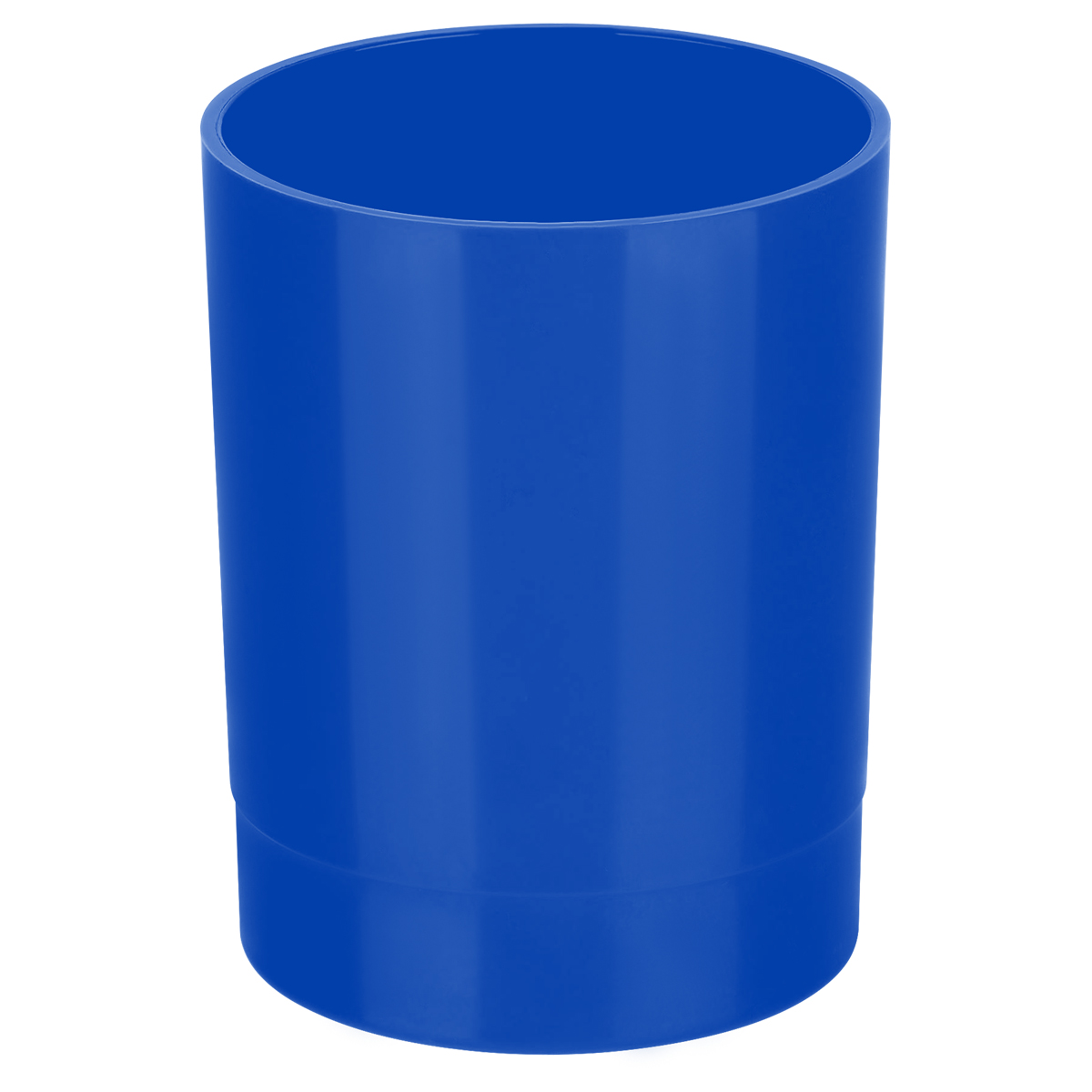 Подставка-стакан СТАММ "Лидер", пластиковая, круглая, синяя ПС-30504