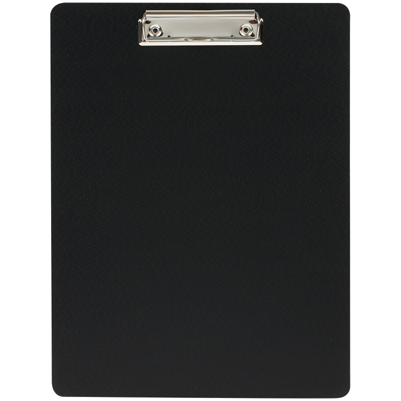 Планшет с зажимом OfficeSpace А4, пластик (полифом), черный 340045