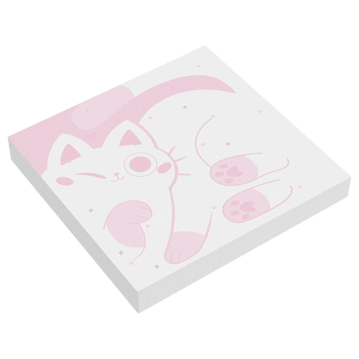Блок для записей MESHU "Meow-meow", 8,5*8,5см, 100л., на склейке MS_65023