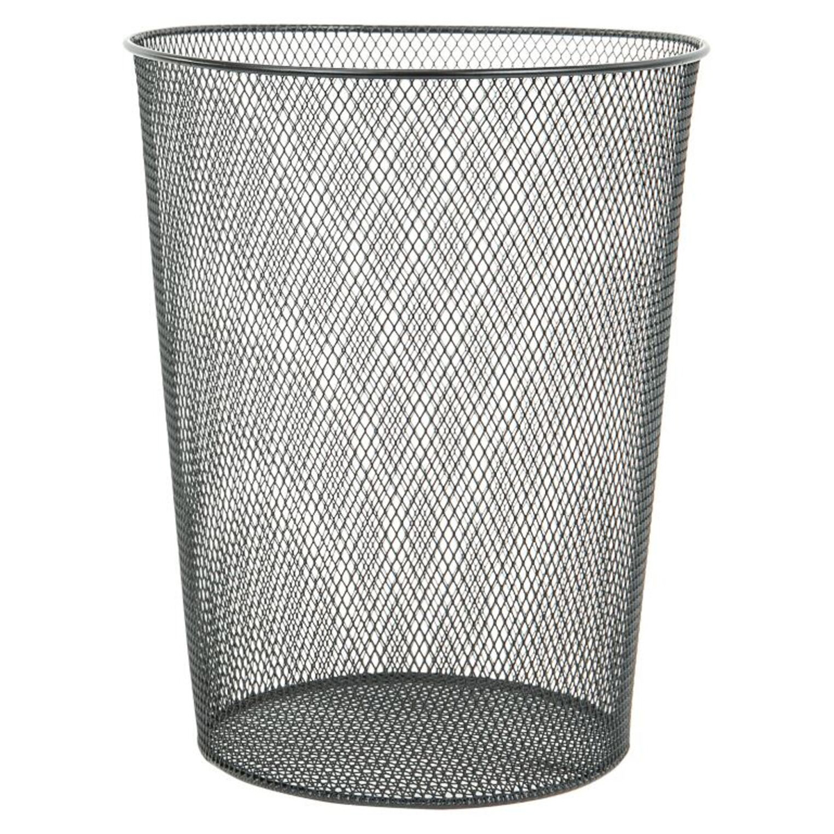 Корзина для бумаг СТАММ, 09л, сетчатая, металлическая, черная КР-30844