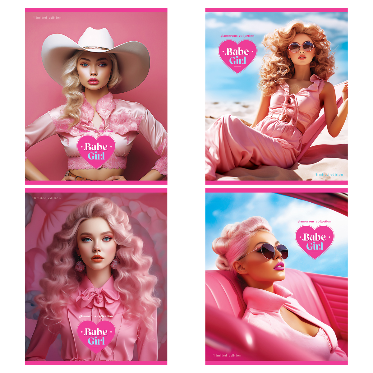 Тетрадь 80л., А5, клетка BG "Glamorous collection", глянцевая ламинация Т5ск80_лг 12073