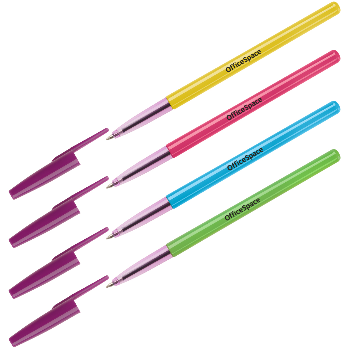 Ручка шариковая OfficeSpace "Color-219" синяя, 0,7мм, штрих-код BP_57070