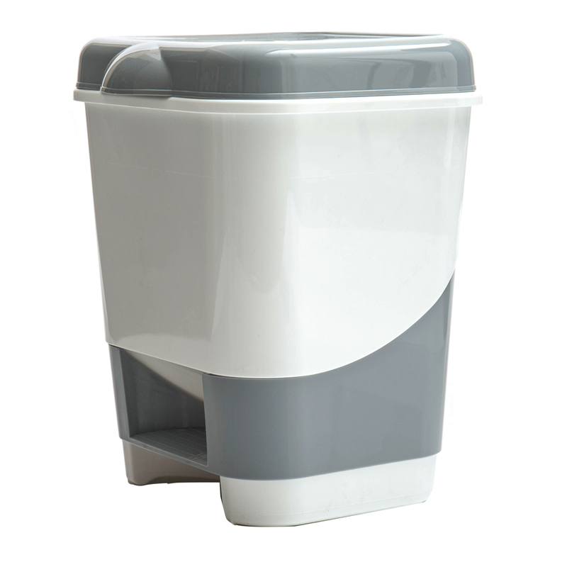 Ведро-контейнер для мусора (урна) OfficeClean, 20л, с педалью, пластик, серое 299882