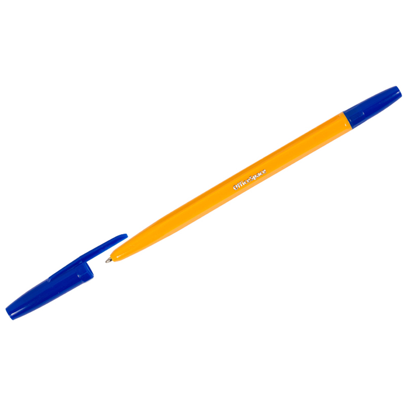 Ручка шариковая OfficeSpace синяя, 1,0мм, желтый корпус BP511BUo_33828