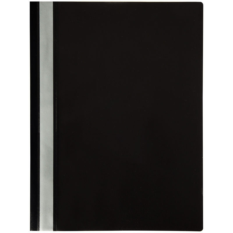 Папка-скоросшиватель пластик. OfficeSpace, А4, 120мкм, черная с прозр. верхом Fms16-9_11695/ 254244
