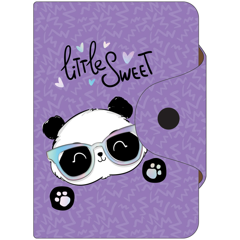 Визитница карманная OfficeSpace "Sweet Panda", 10 карманов, 75*110мм, ПВХ 319950