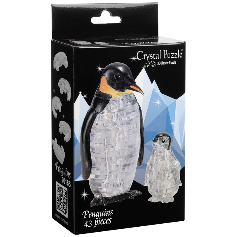 Пазл 3D Crystal puzzle "Пингвины", картонная коробка 90165