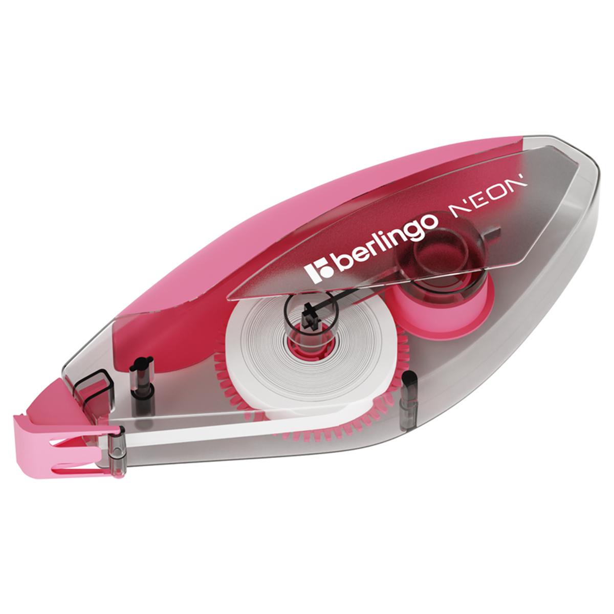 Корректирующая лента Berlingo "Neon" 5мм*10м, розовый, PET бокс, европодвес FKs_10050_c