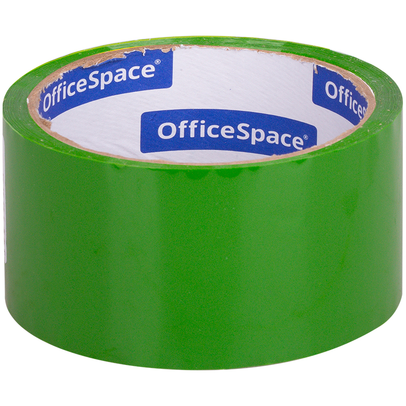 Клейкая лента упаковочная OfficeSpace, 48мм*40м, 45мкм, зеленая, ШК КЛ_6287