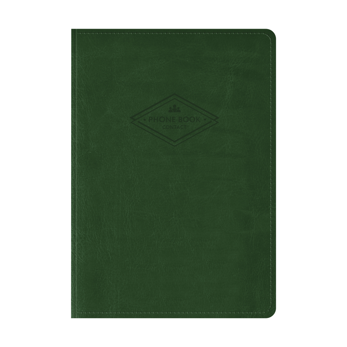 Телефонная книга А5, 80л., кожзам, OfficeSpace "Winner" зеленый, с вырубкой PbA5_41371