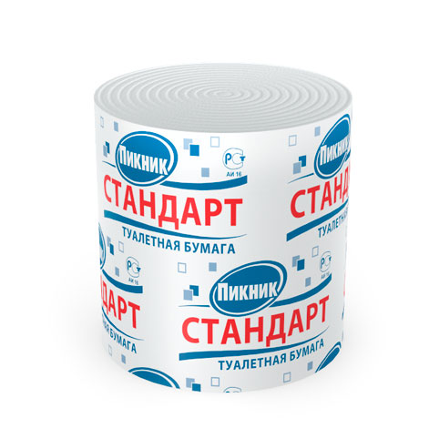 Бумага туалетная без втулки  Пикник-стандарт 43м.