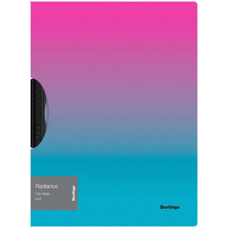 Папка с пластиковым клипом Berlingo "Radiance" А4, 450мкм, розовый/голубой градиент FCl_A4002