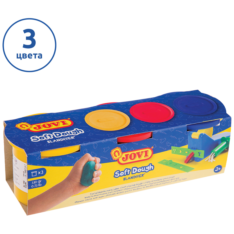 Тесто для лепки JOVI, 03 цвета*110г, картон 403