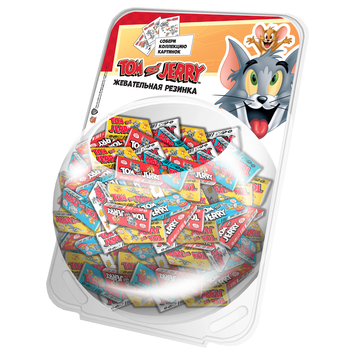 Жевательная резинка Tom&Jerry, микс вкус 4,5г. (упаковка сфера) 70847
