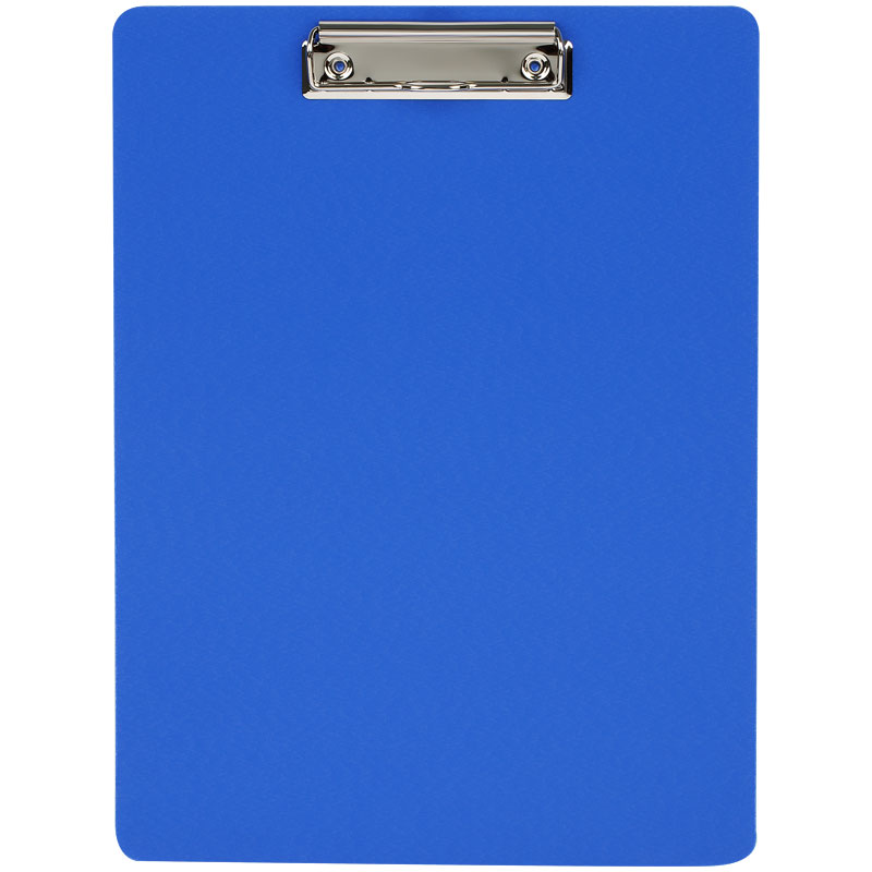 Планшет с зажимом OfficeSpace А4, 2000 мкм, пластик (полифом), синий 340044
