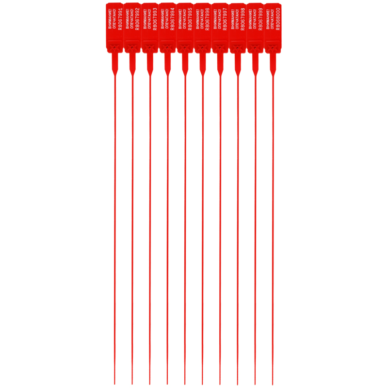 Пломба пластиковая сигнальная Альфа-МД 350мм, красная 80009