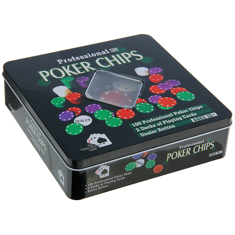 Набор для игры в "Покер", (100 фишек, 2 колоды карт), коробка 288707