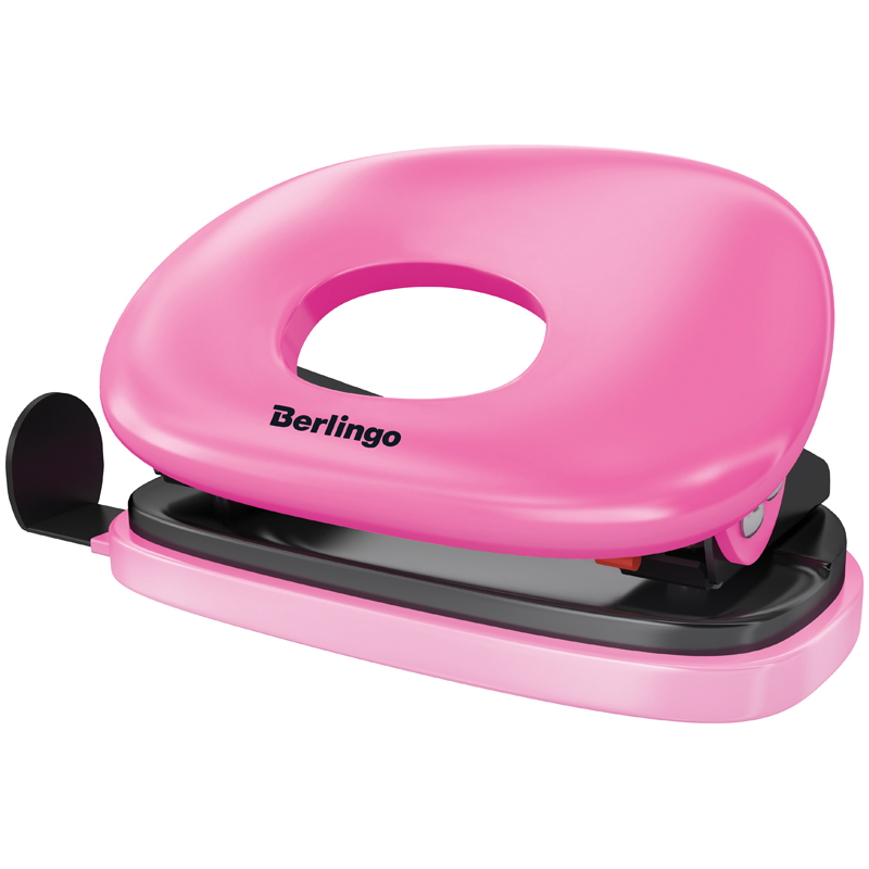Дырокол Berlingo "Round" 10л., пластиковый, розовый DDp_10103