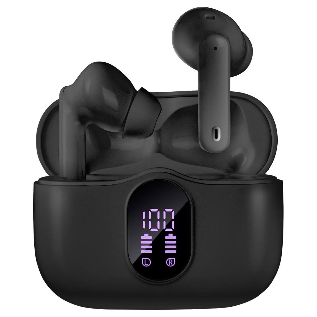 Наушники с микрофоном беспроводные Sven E-315B, TWS Bluetooth, разъем Type-C, черный SV-022631