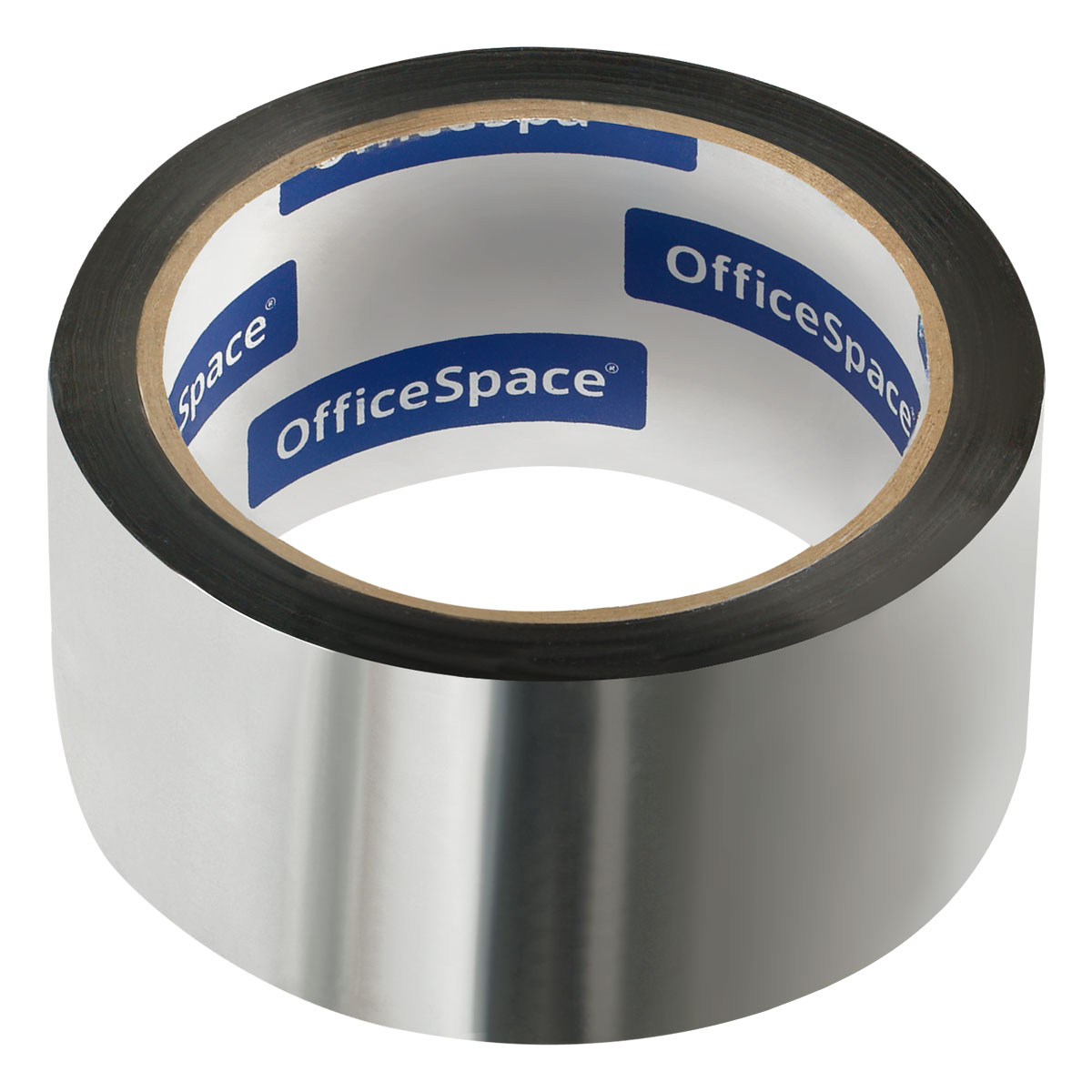 Клейкая лента металлизированная OfficeSpace, 48мм*50м, полипропиленовая основа, ШК СЛм_55403