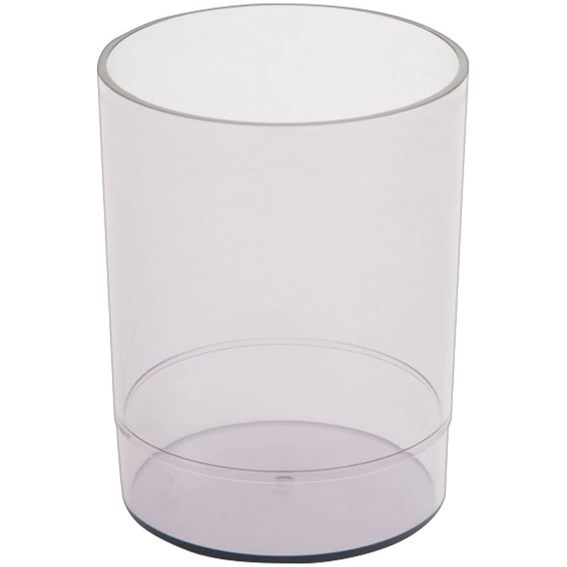 Подставка-стакан Стамм "Офис", пластик, круглый, тонированный серый СН15